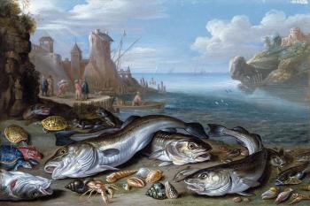 Harbour Scene with Fish
